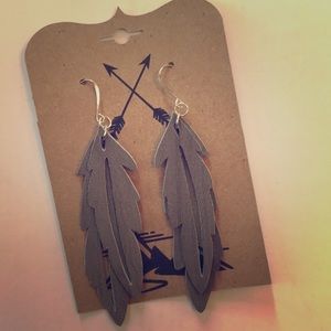 Vegan Faux Leather Earrings